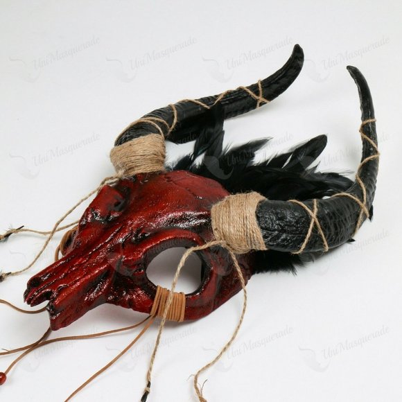 Devil Animal Skull Headpiece Costume Masquerade - Picture 2 of 5